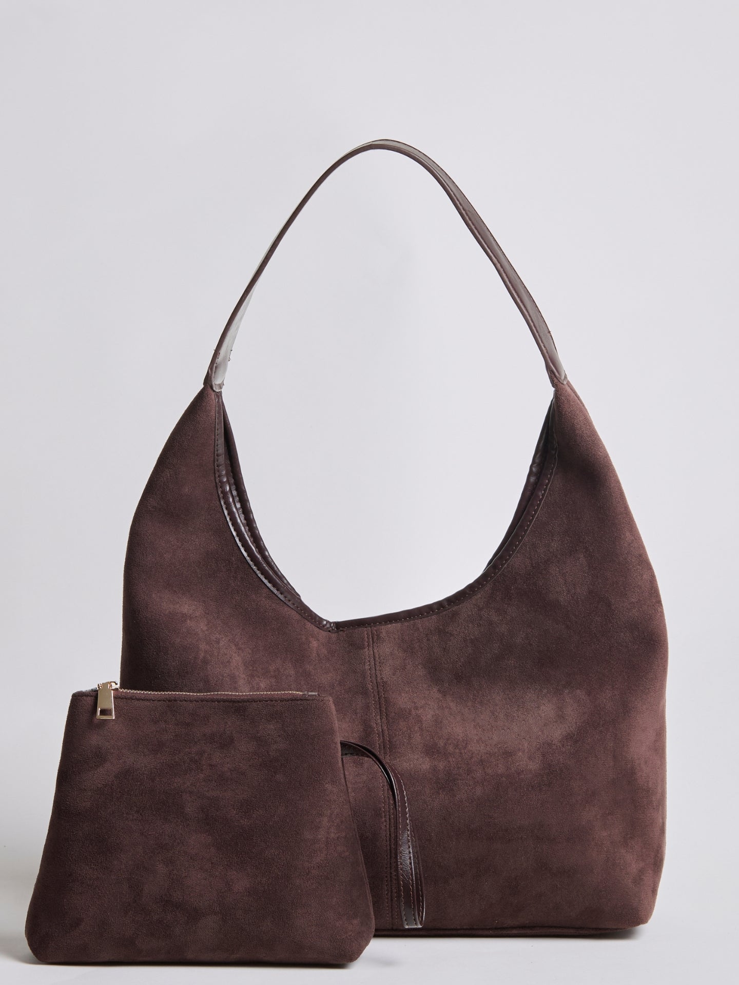 Suede Daily Tote Bag - Coffee