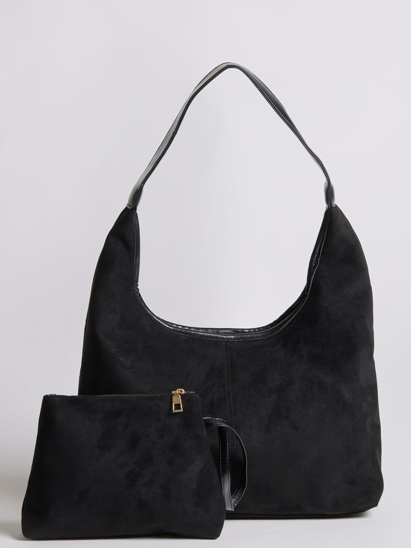 Suede Daily Tote Bag - Black