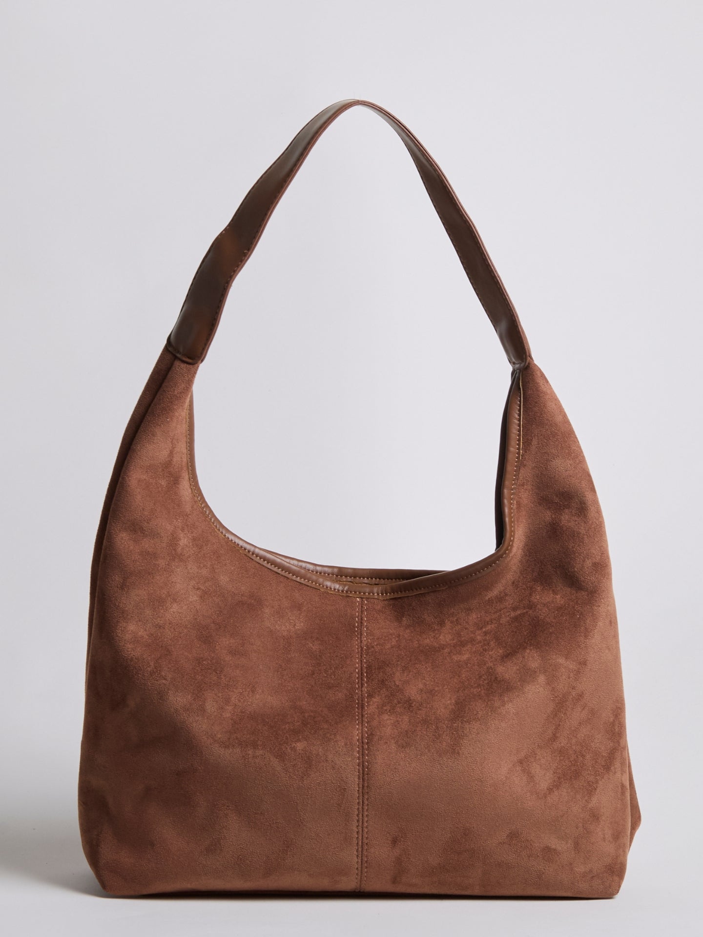 Suede Daily Tote Bag - Brown