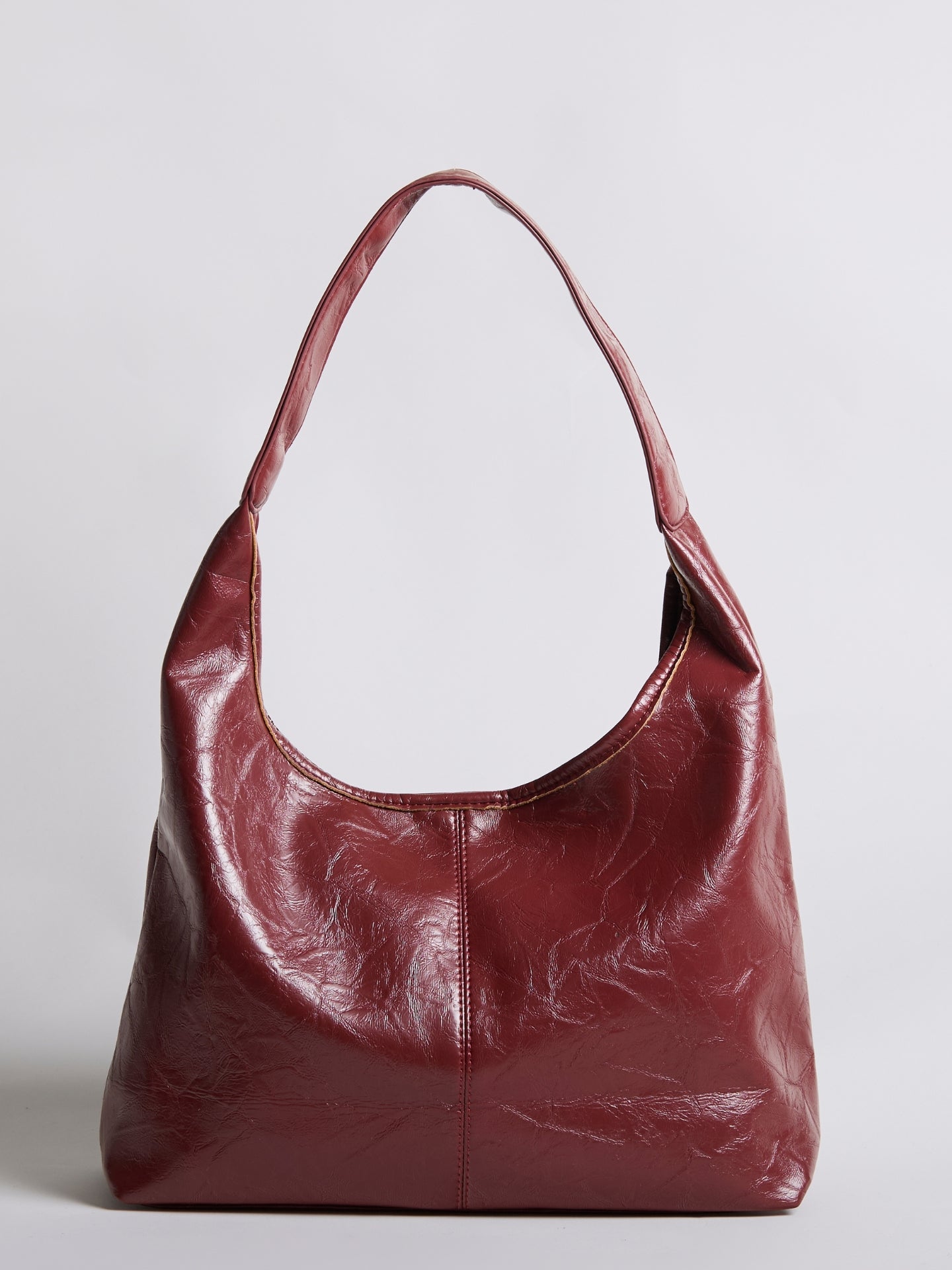 Scarlett Leather Tote Bag - Wine Red