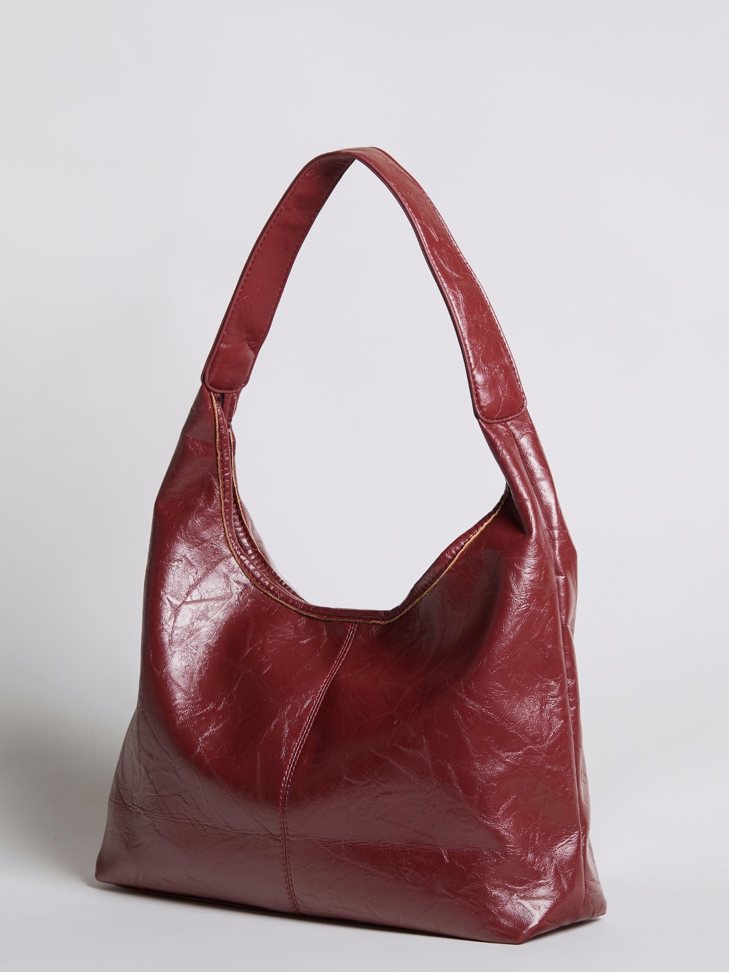 Scarlett Leather Tote Bag - Wine Red