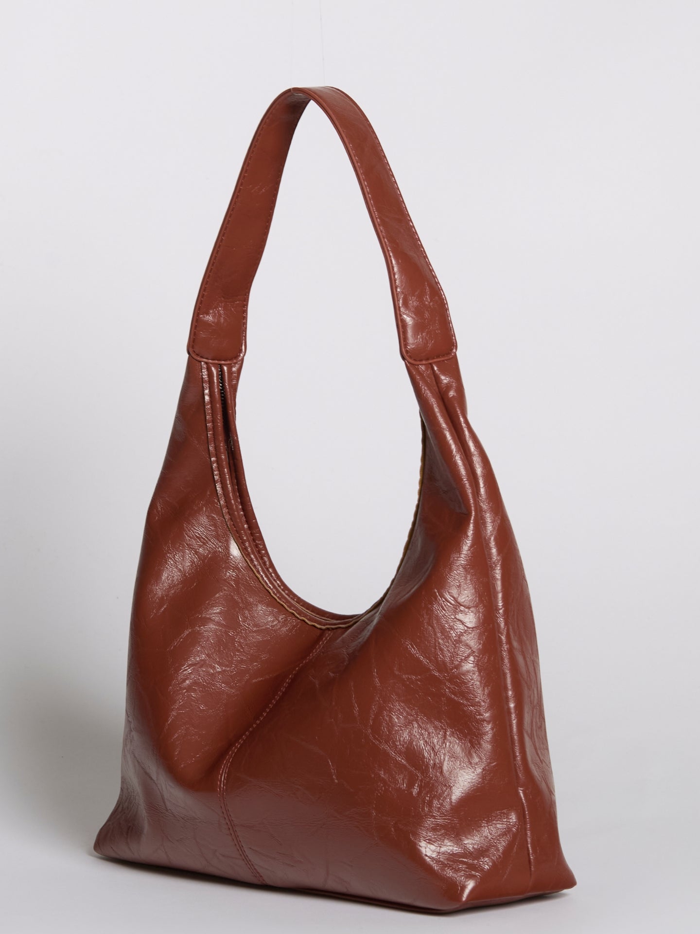 Scarlett Leather Tote Bag - Dark Brown