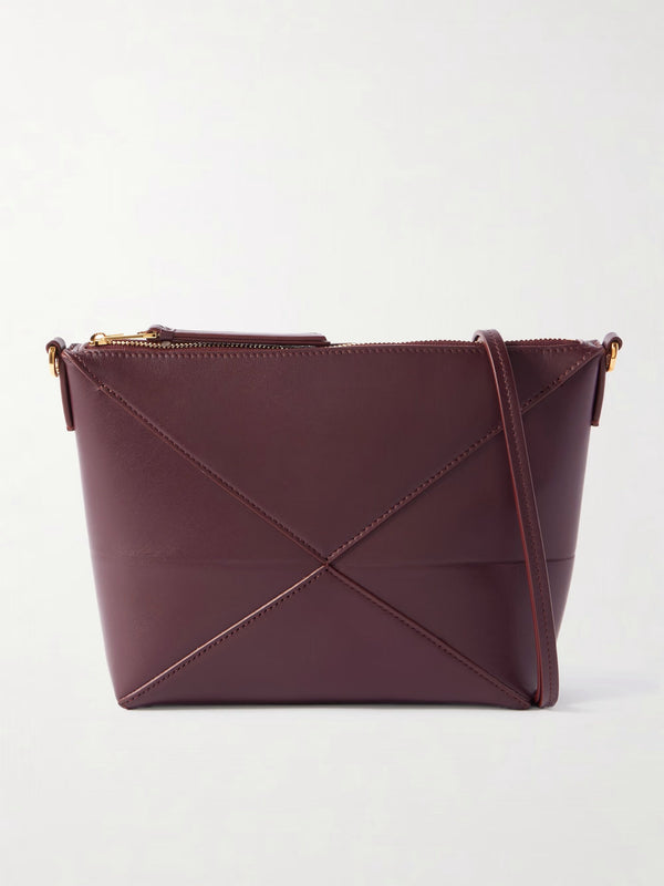 Puzzle Edge Bag - Burgundy