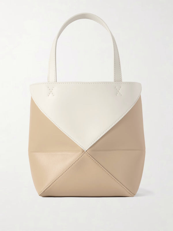 Puzzle Folded Bag Mini - Latte