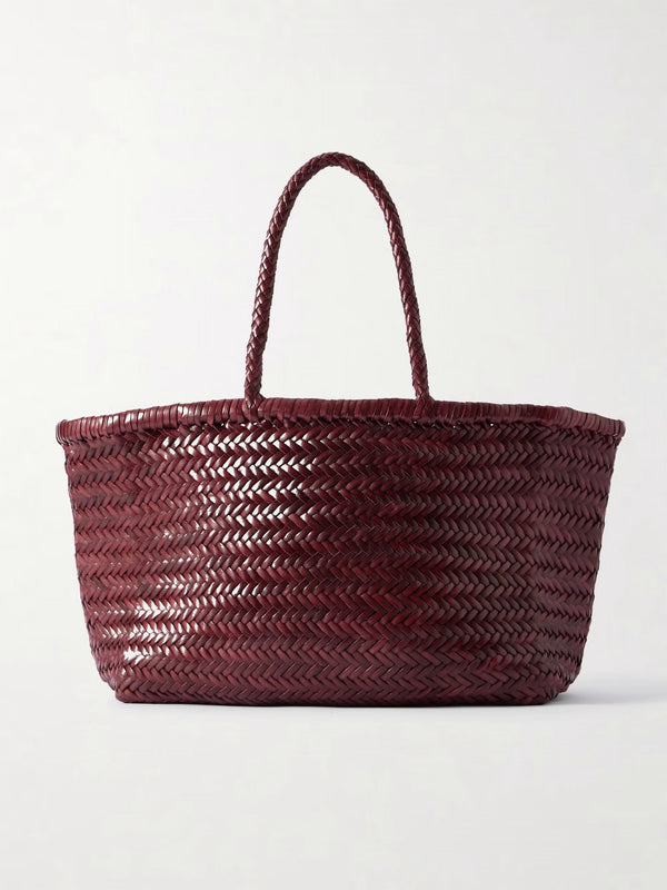 Bamboo Wowen Bag - Burgundy