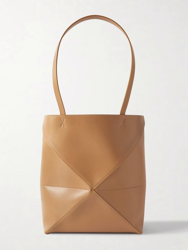 Puzzle Folded Bag Mini - Tan